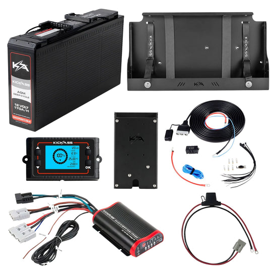 KickAss ProductsKickAss 170Ah Complete Slimline AGM Dual Battery KitKA170COMPSLIMAGMDBK